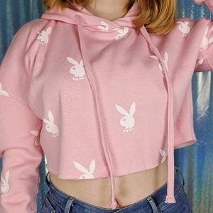 Playboy × Missguided Cropped Hoodie (NWOT)